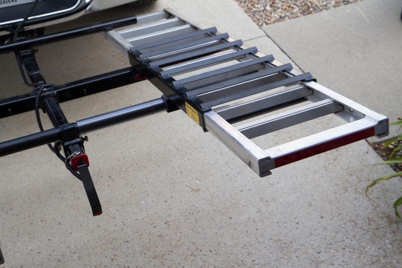 mad ramps set up on a truck bed